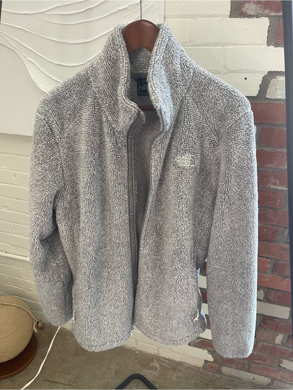 The North Face Gray Cozy Full-Zip Fleece Jacket